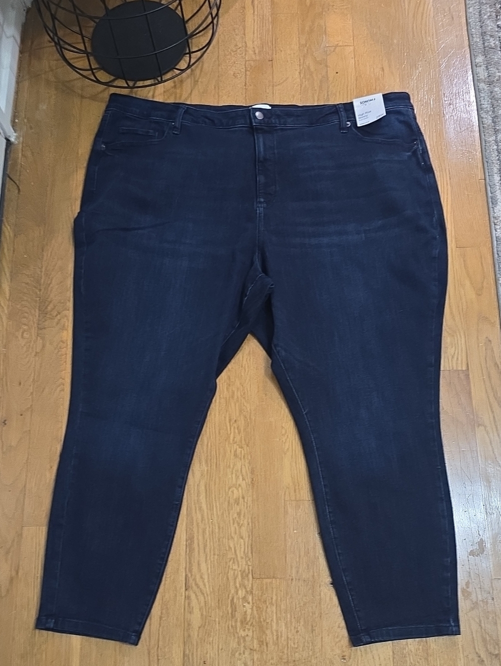 SONOMA BRAND WOMEN'S PLUS SIZE HIGH-RISE SKINNY BLUE JEANS SIZE 28W